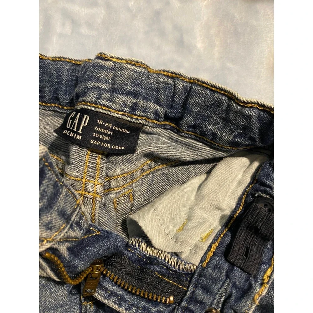 Baby Gap Toddler Jeans Lot 2T 18-24M Skinny Straight Blue Denim Distressed Kids